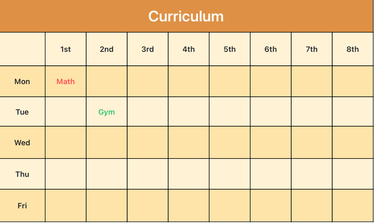 Curriculum 11